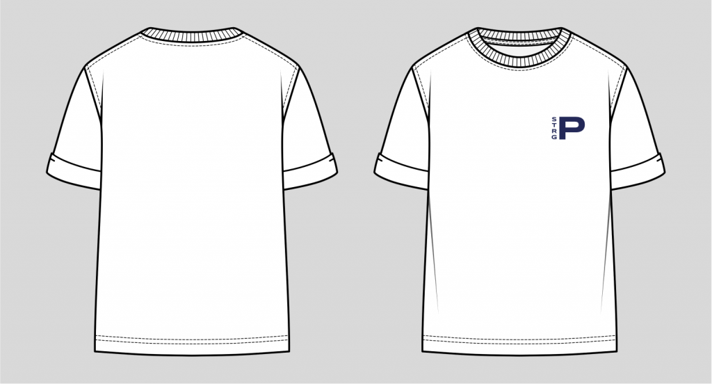 FLEX 1 - Weißes Shirt + 1C Front