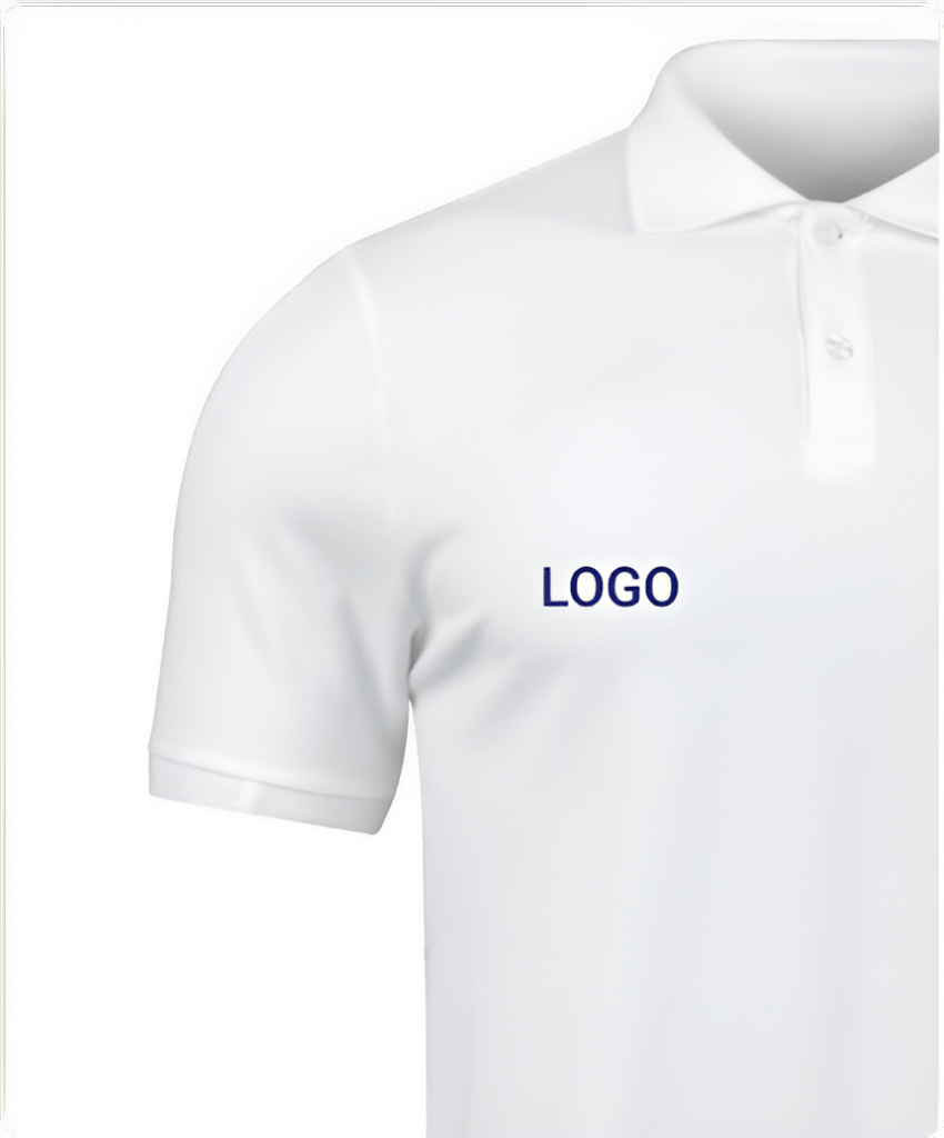 Corporate Wear_weiße polo mit Logoaufschrift_strg-p_2x